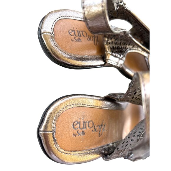 Eurosoft by Sofft Vanila Comfort Sandals Bronze Metallic Size 8.5 Adj Strap - Picture 9 of 10